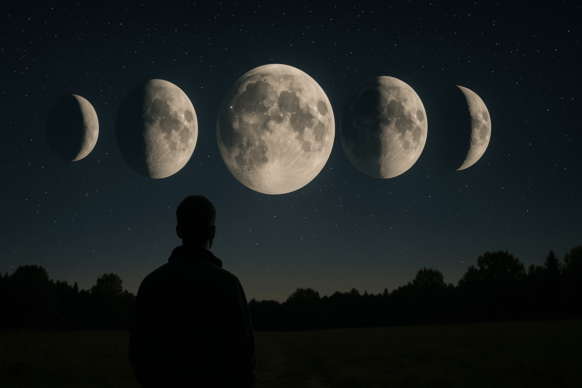    Рассказываем, как и почему Луна постоянно меняет свою форму на небе.