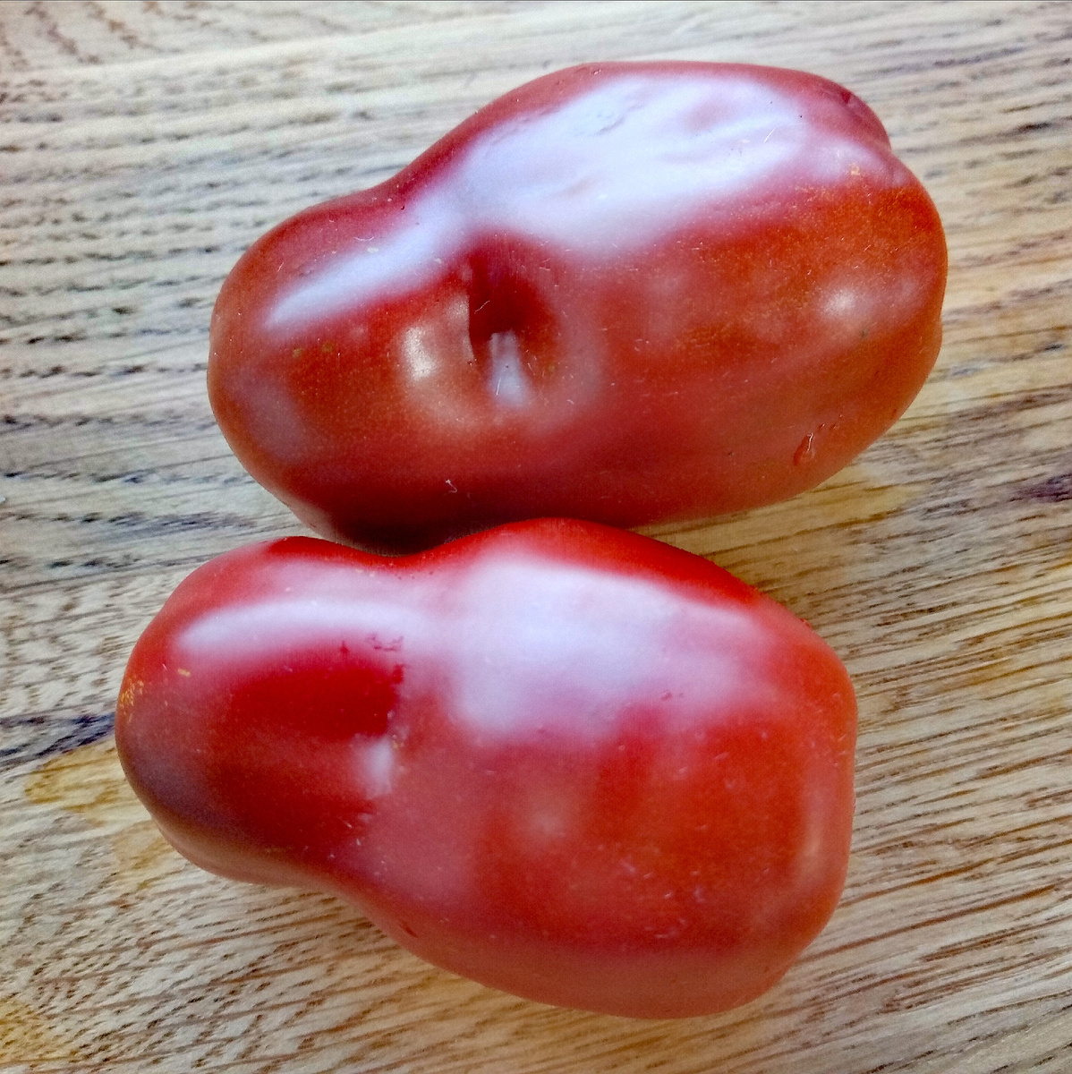 Фото автора от 02.08.2025г. Групповой портрет плодов томата Глубокий космос.