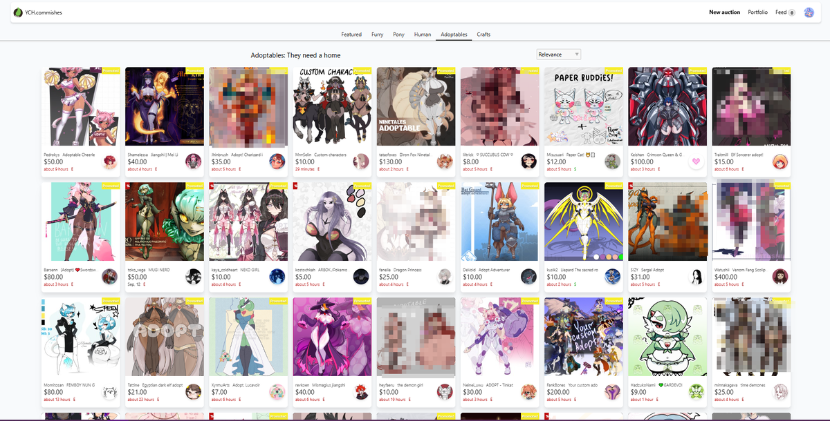 главная страница в разделе с адоптами