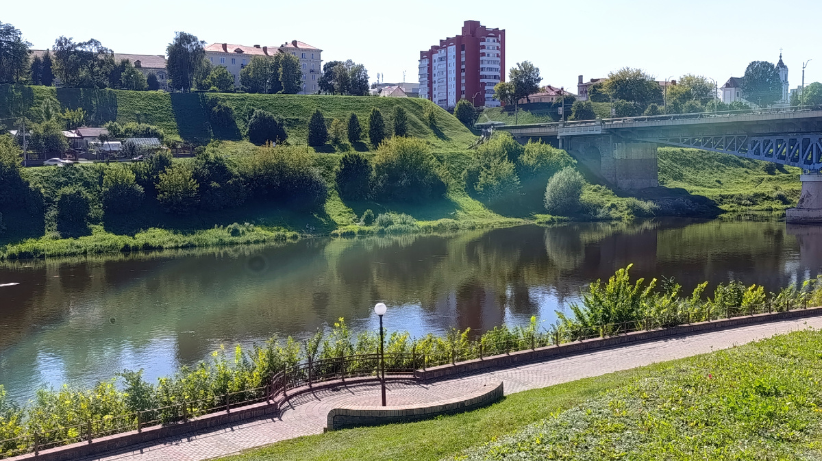 Река Нёман. Выразительное место. Есть даже пляж