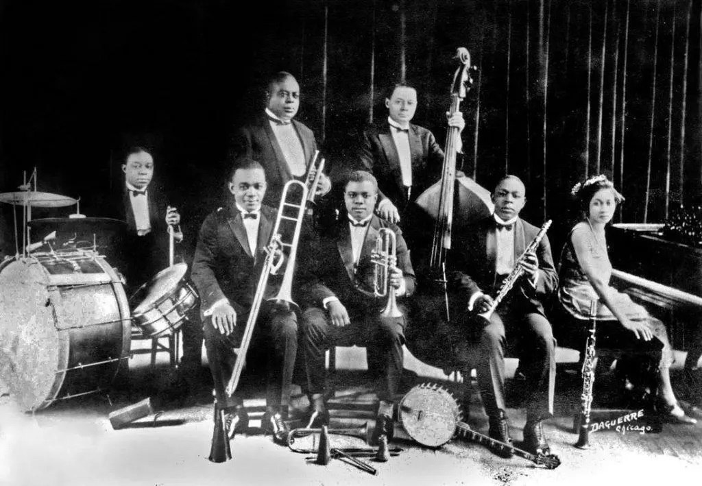 На фото: King Oliver’s Creole Jazz Band