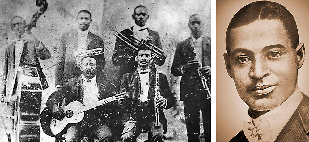 Бадди Болдена  1900 года. Болден - второй слева в заднем ряду.