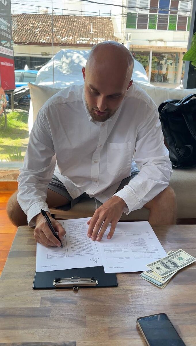 подписаине договора по Вилле на Бали 