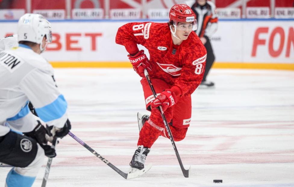 Форвард Голдобин в составе Спартака.