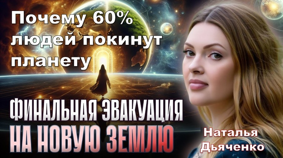 ВНИМАНИЕ! Готовьтесь к масштабным изменениям: прогноз о грядущем исходе 60% населения Земли в течение ближайших 8 месяцев. Наталья Дьяченко