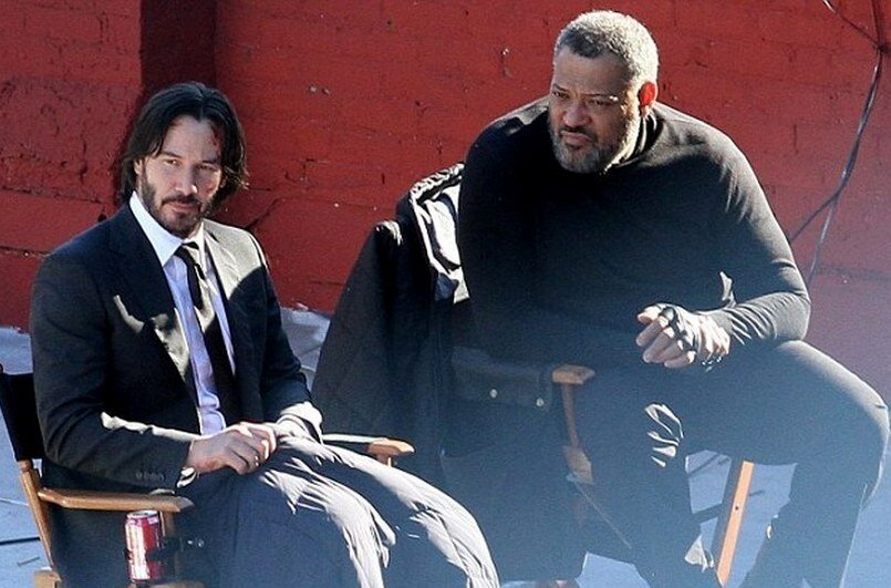 Кадр со сьемок «Джон Уик 2»