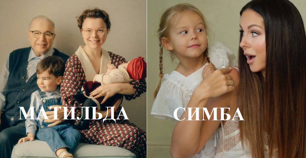 Дети российских знаменитостей с редкими и необычными именами. Как их зовут, и как они выглядят