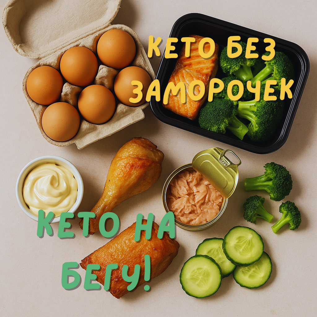 Описание: Кето для занятых: что есть, если нет времени готовить. Реальные лайфхаки из моей жизни, которые помогают держаться в кето без лишней возни.