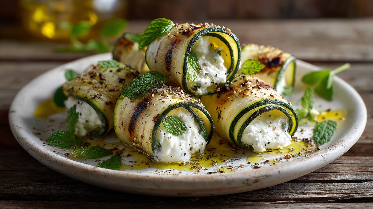 Кето-рулетики из баклажанов с сырной начинкой