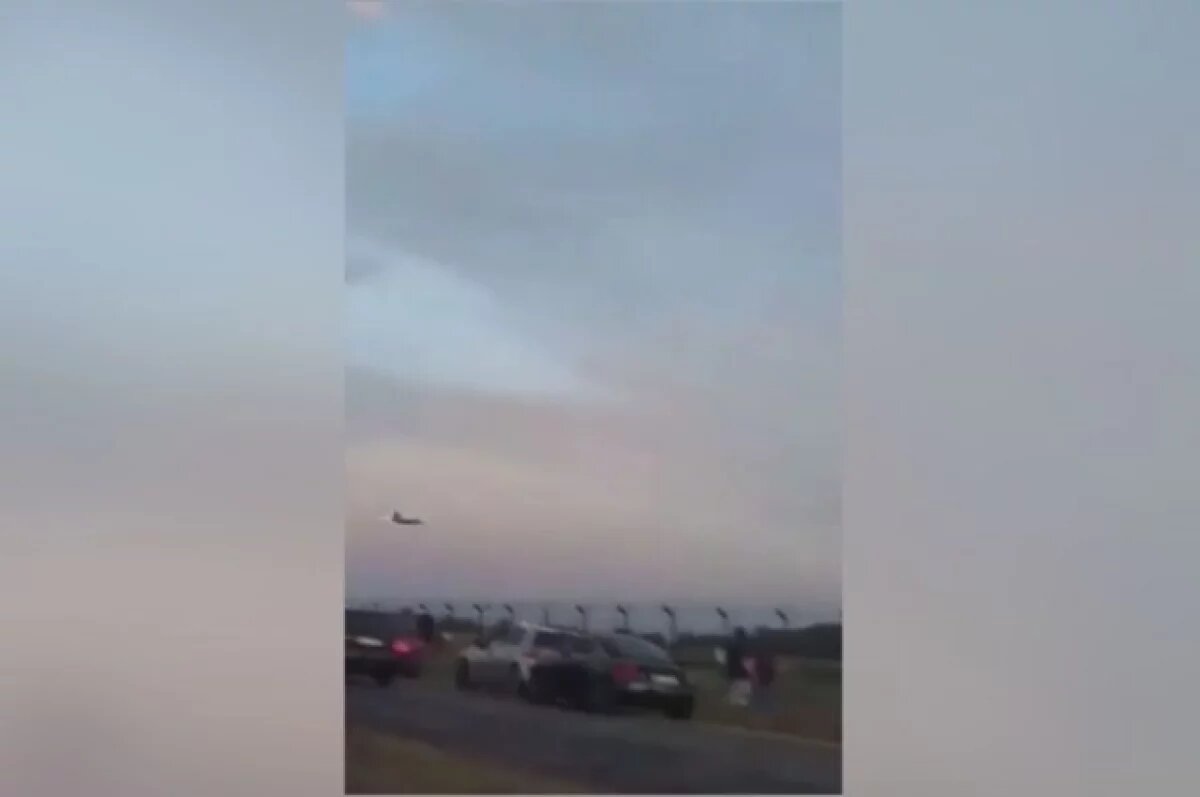    Опубликованы новые кадры крушения истребителя F-16 в Польше