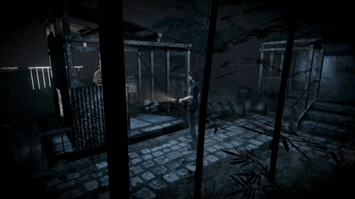 Gif картинка "Кирисима на заднем дворе клиники"