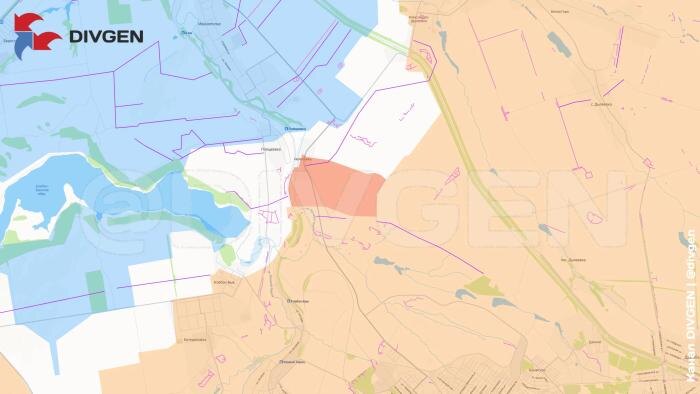 Карта СВО на 29 августа 2025 года. Освобождён населённый пункт Нелеповка Донецкой Народной Республики. Фото © Telegram / divgen