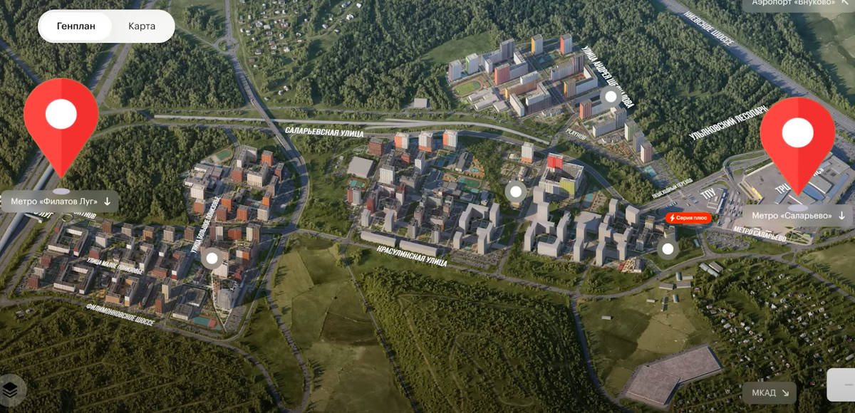 Расположение комплекса на карте
