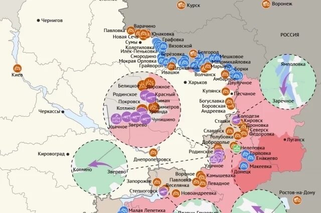    Карта боевых действий в зоне СВО на 29 августа 2025 года