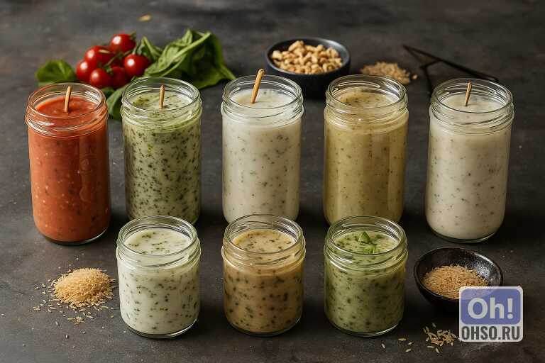    7 простых рецептов домашних заправок для салатов © ohso.ru