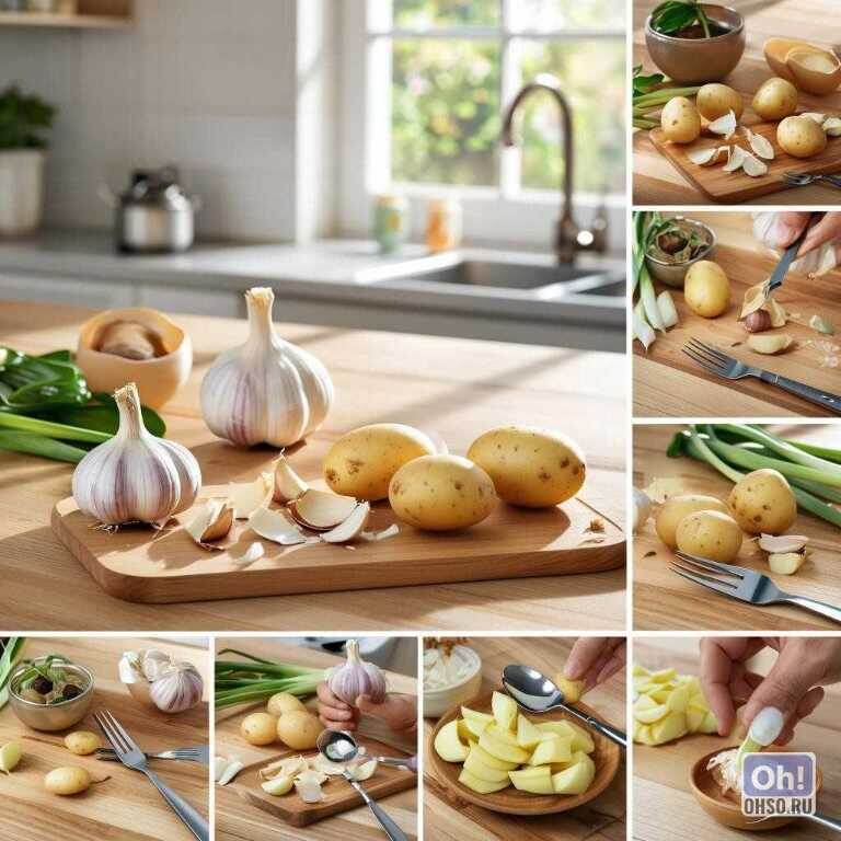    Как быстро почистить чеснок и картофель © ohso.ru