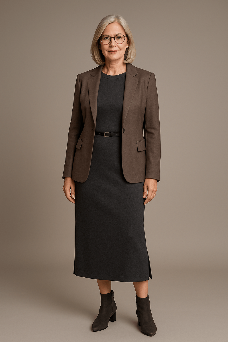 С чем носить в сентябре: лоферы или ботильоны с тонким носом, тонкий ремень внутри (не поверх) и структурный жакет