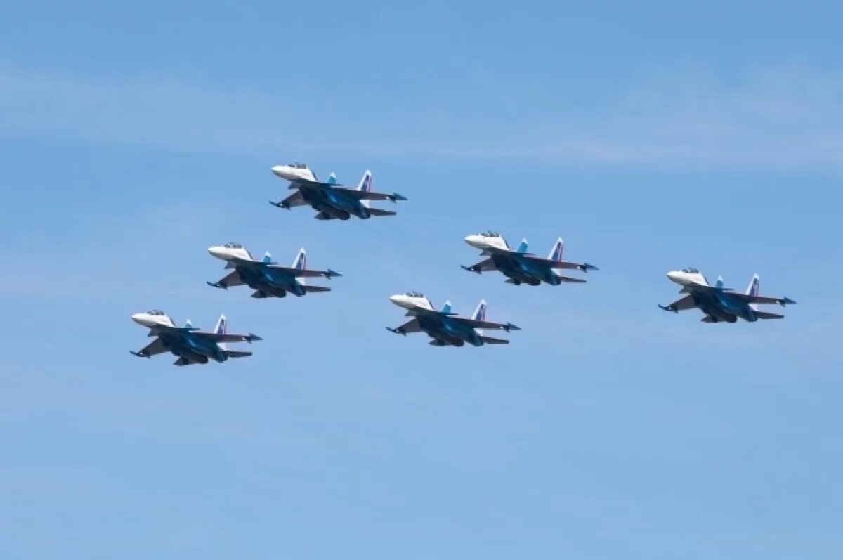    «Русские Витязи» показали кадры полета над Барнаулом