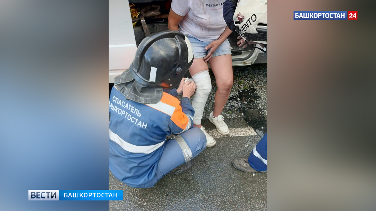    В Башкортостане Lada Vesta перевернулась с людьми