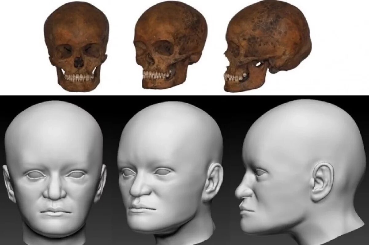    Реконструкция прижизненного облика женщины из могилы Всехсвятского некрополя.