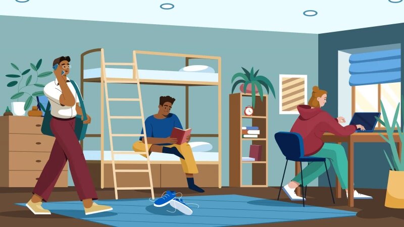     Студенты. Студенческое общежитие. Фото: ru.freepik.com, автор redgreystock.