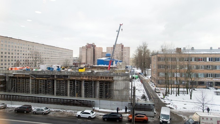    Строительство станции метро Путиловская. Автор фото: Ермохин Сергей