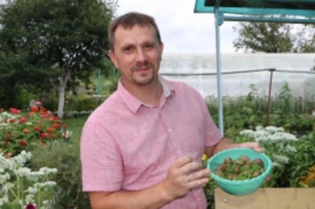    Липчанин много лет выращивает улиток для ресторанов