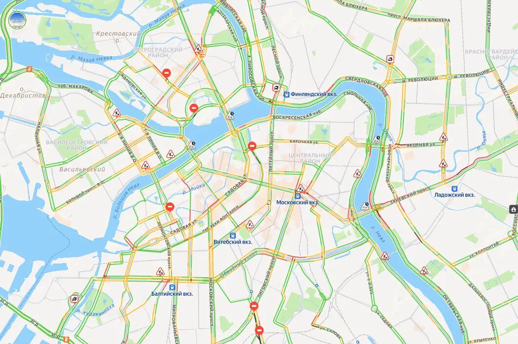    Фото: скрин Яндекс Пробки
