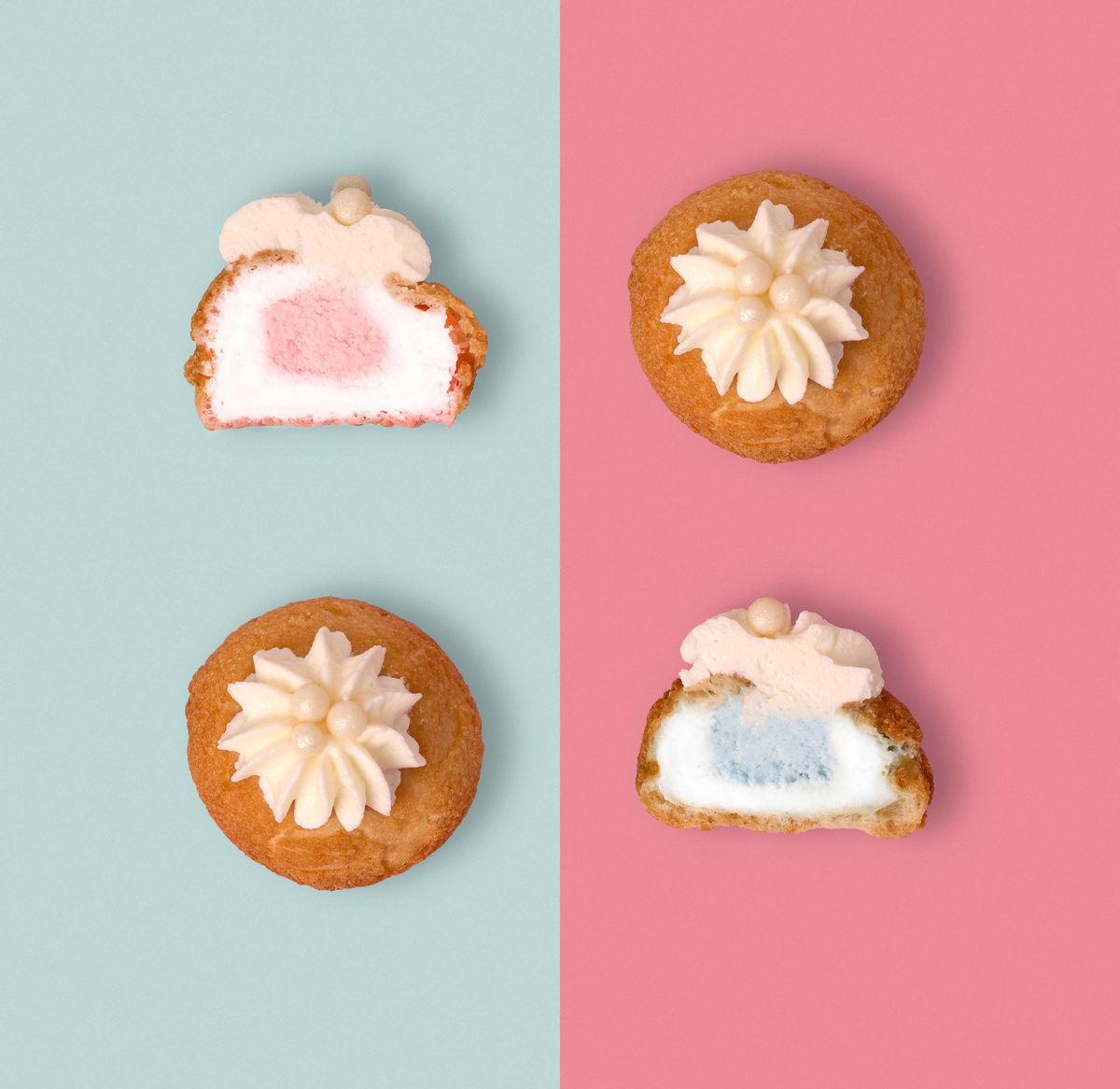 Сладкая интрига в деталях. Кажется, что это просто изысканные профитроли. Но один укус — и обычный десерт превращается в незабываемое эмоциональное событие. Идеальная идея для Gender Reveal Party.