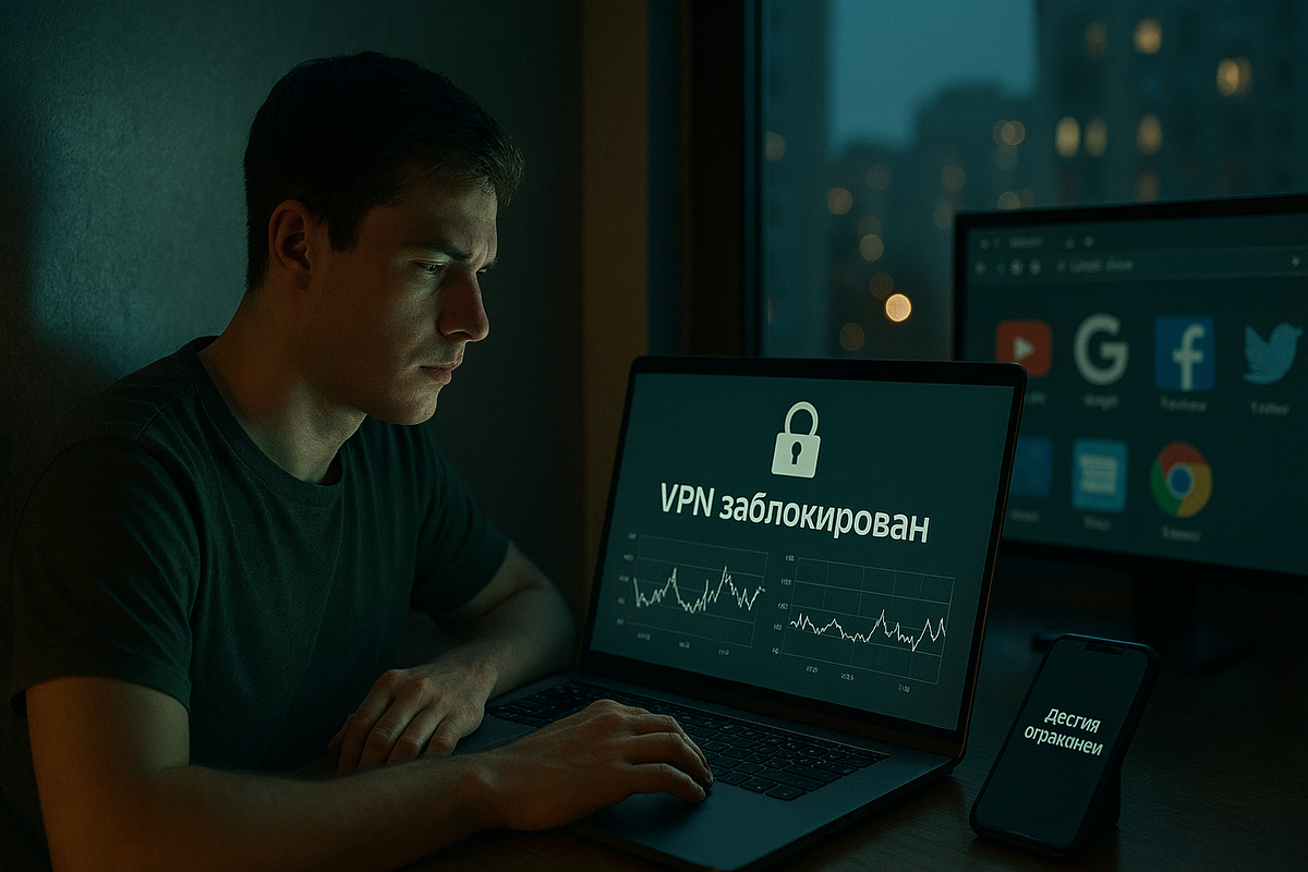 Россия, 2025: домашний экран как символ новой волны блокировок и цифрового суверенитета.