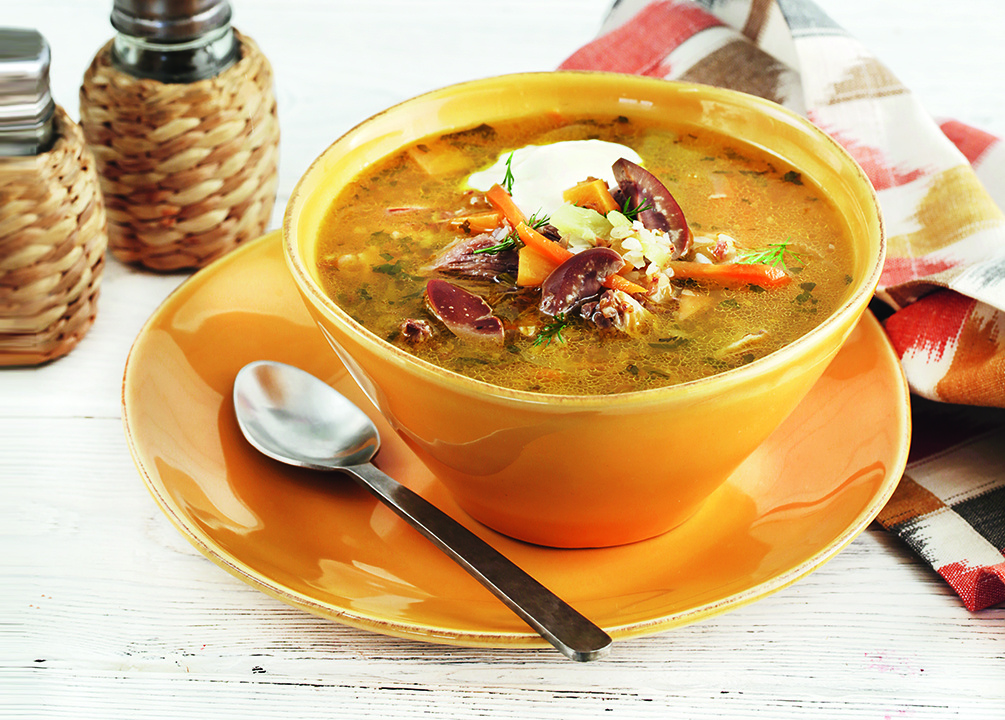 Рассольник постный с грибами