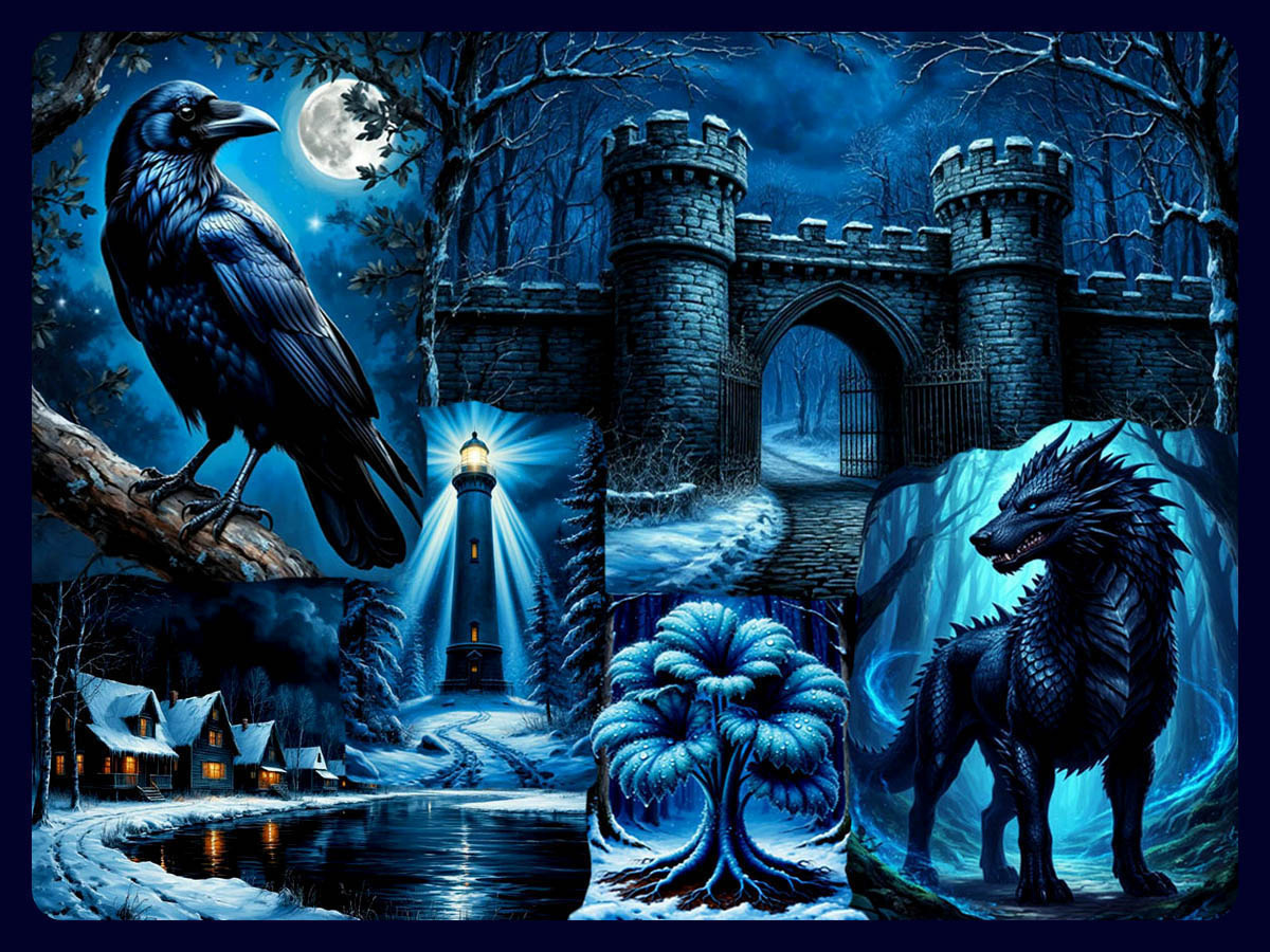 Эстетика цикла «Академия Чаросвет» Ольги Ярошинской (коллаж №1).