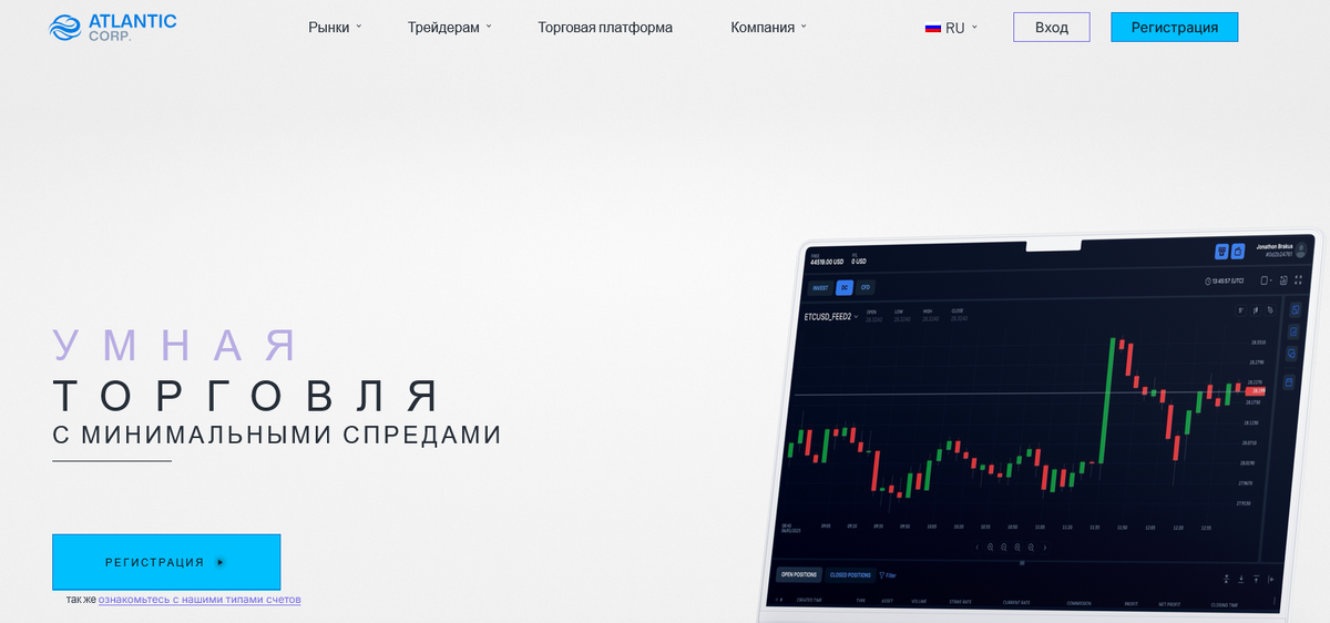 Atlantic Corp отзывы. Лжеброкер или надежная платформа?