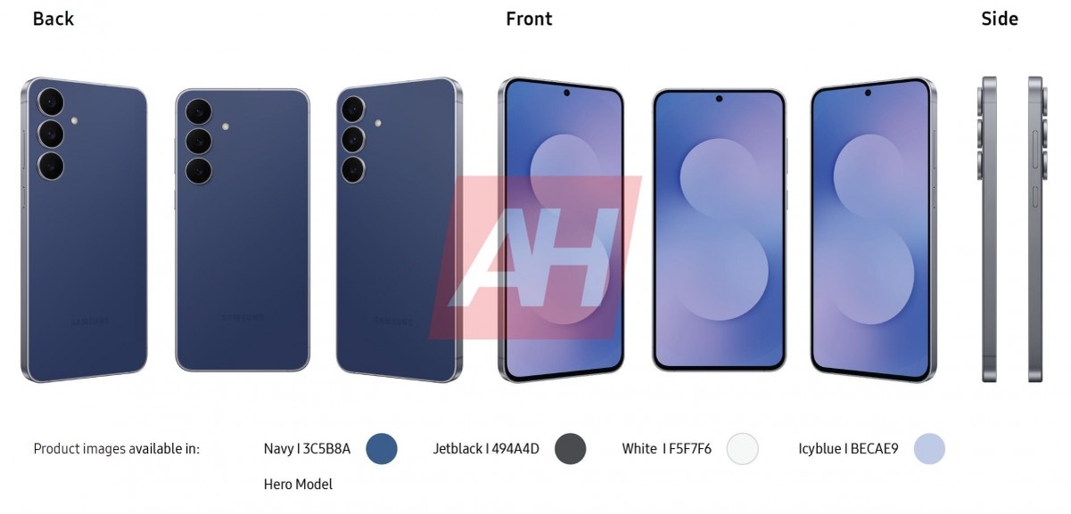    Все варианты дизайна Samsung Galaxy S25 FE показали на рендерах