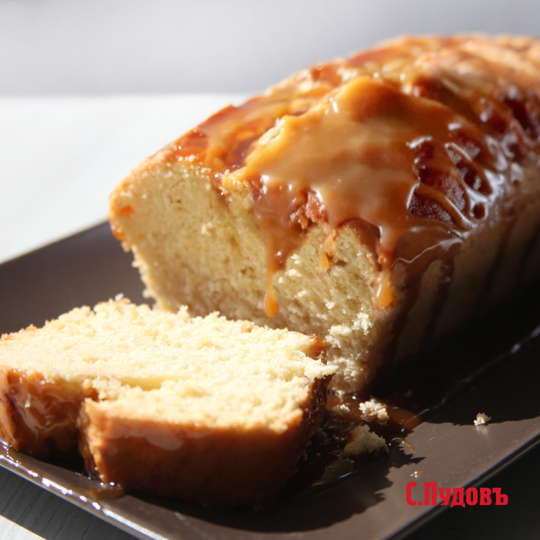 Ванильный кекс с карамелью