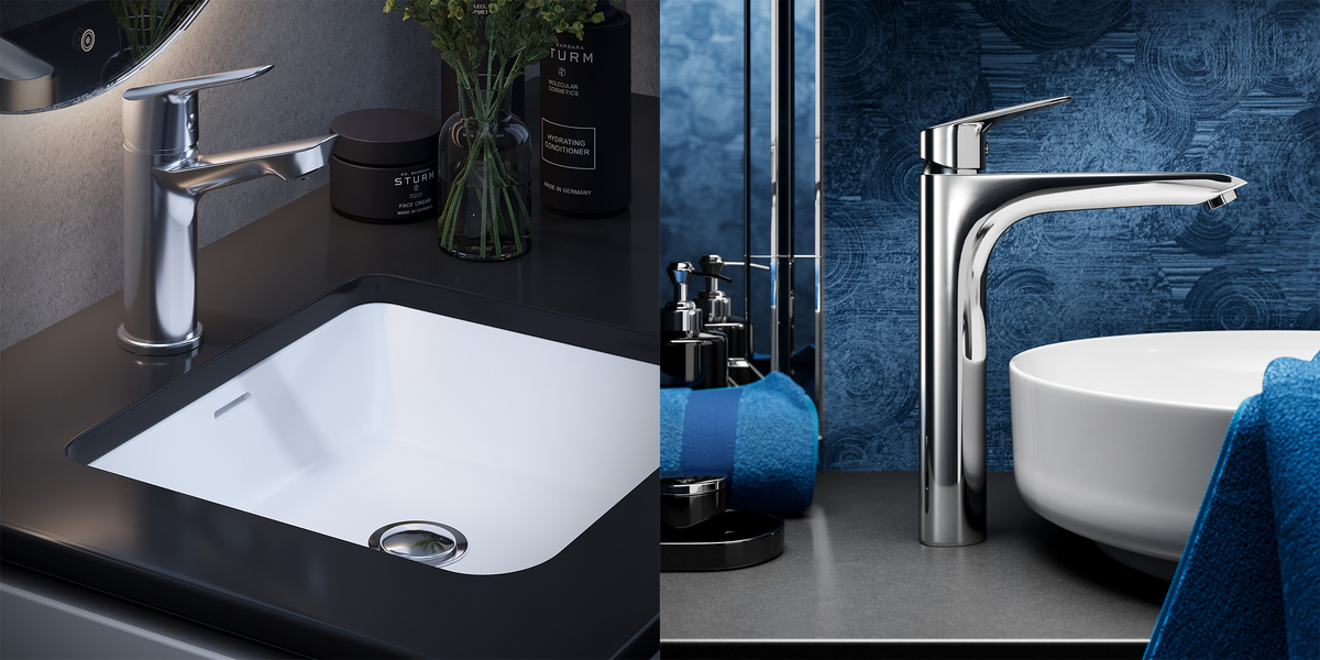 Смеситель Reef для раковины RE26M / Смеситель Kaliningrad для раковины высокий KG25