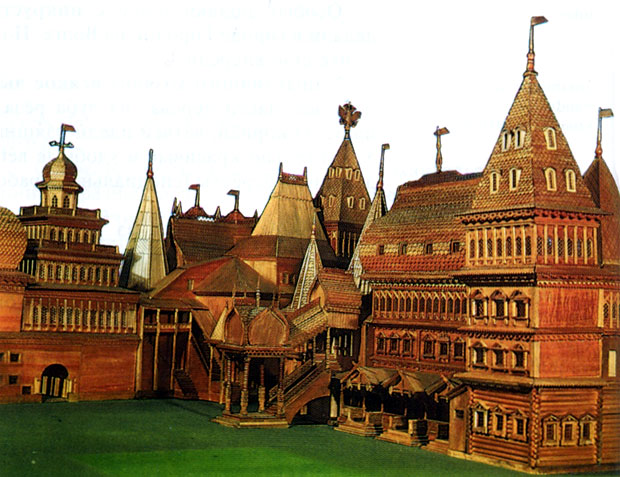 Модель дворца в Коломенском. Мастер Д. Смирнов. XIX век