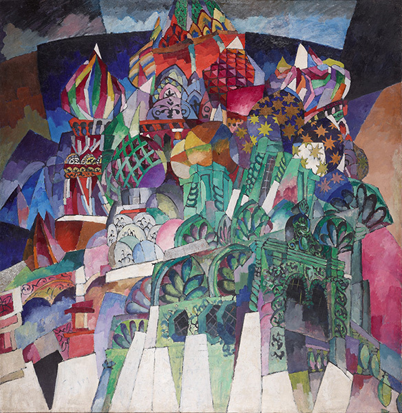 Очаровательный Собор Василия Блаженного, созданный Лентулов в 1913г.