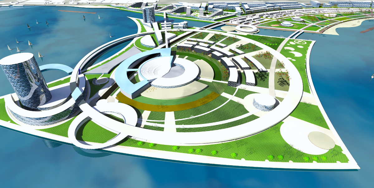 Насыпной остров в Сочи