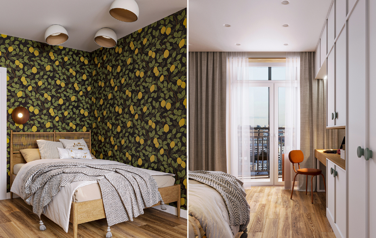 Проект детской от Анастасии Безматерных с обоями LOYMINA Group