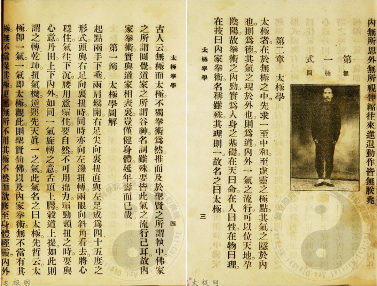 Текст исследуемой главы трактата «Учение о тайцзицюань» (читается сверху-вниз, справа-налево)