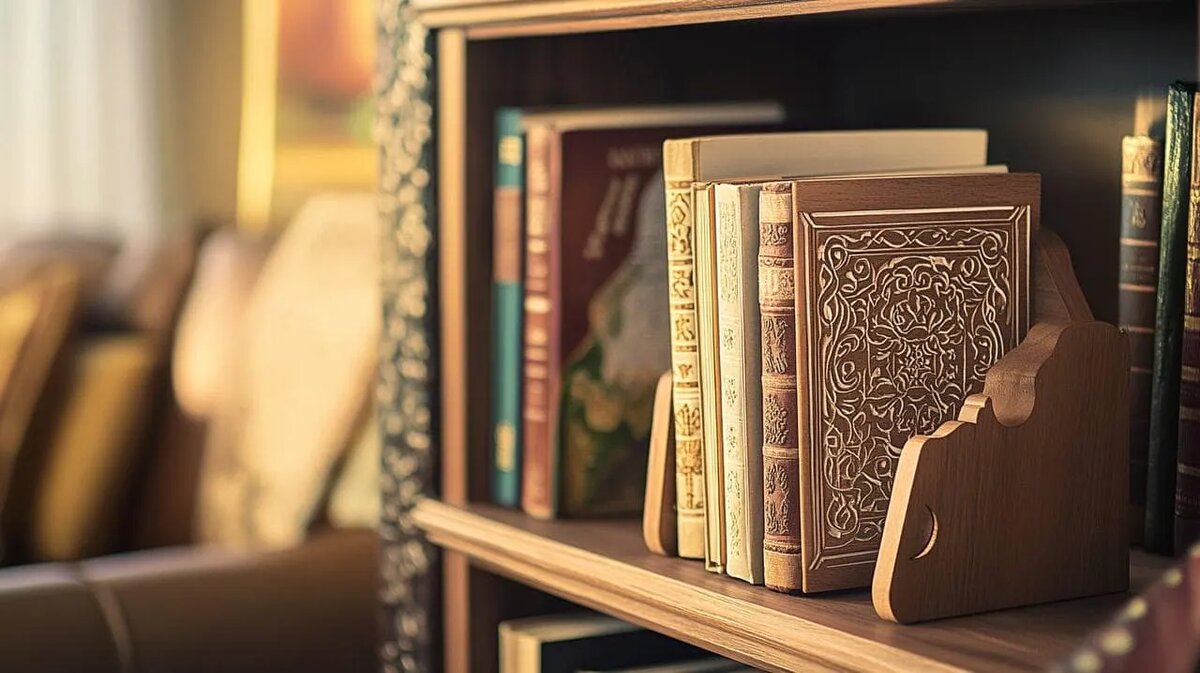 Деревянные держатели для книг: красота и порядок на полке