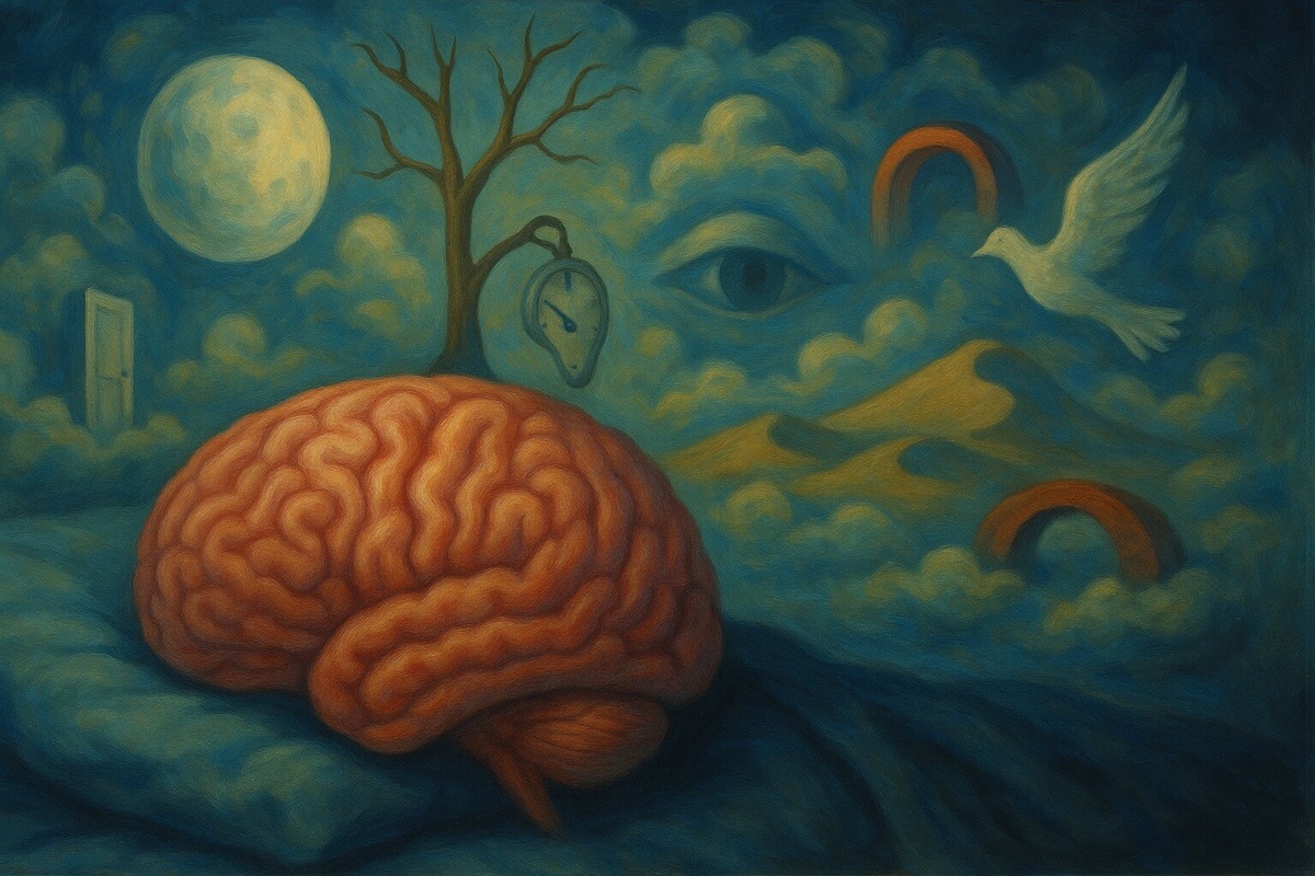    Логическая часть мозга во время сна не работает, поэтому нам и снится всякий сюр