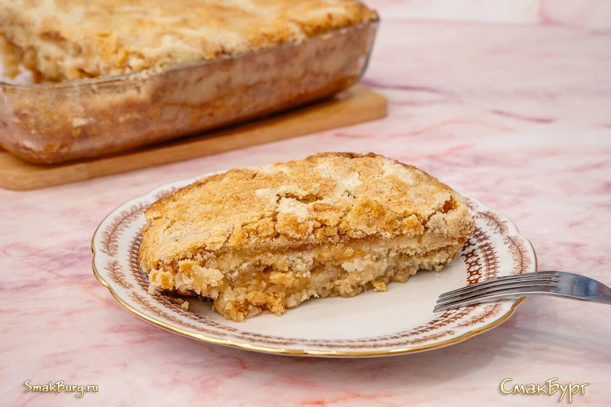 Сочный и ароматный насыпной фруктовый пирог для всей семьи