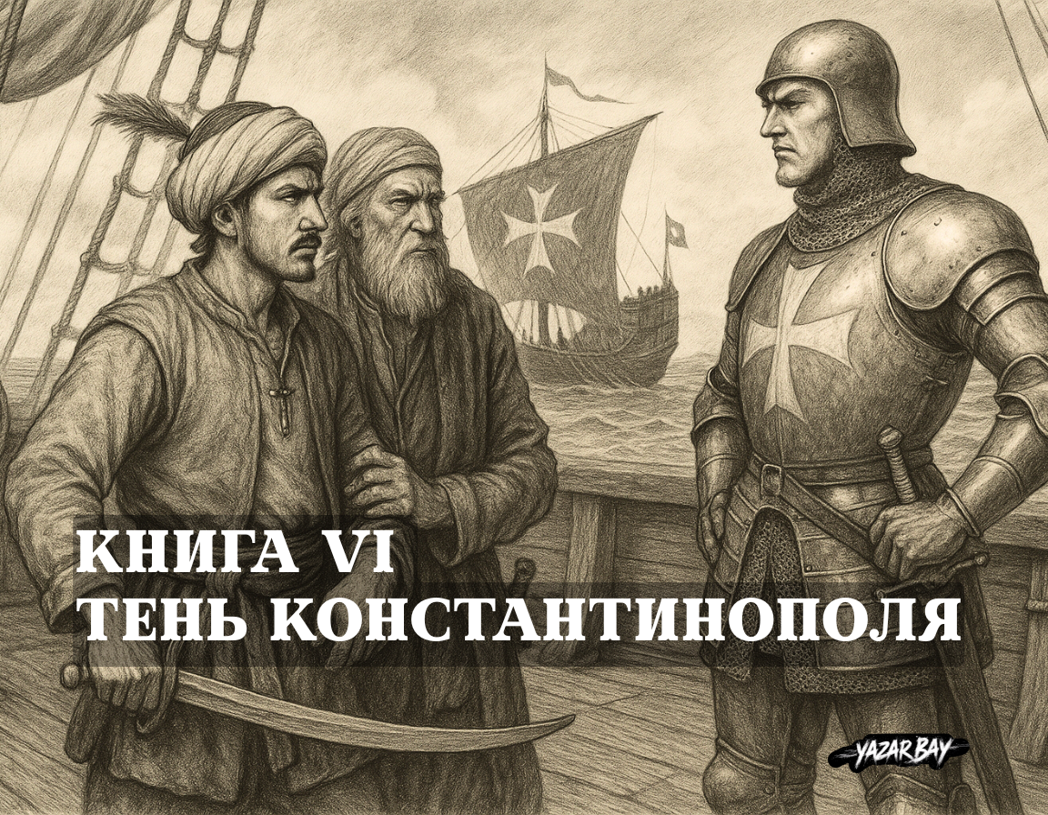 На палубе пиратского корабля юный шехзаде Орхан и Самса Чавуш вступают в напряженный разговор с посланником рыцарей-госпитальеров. ©Язар Бай