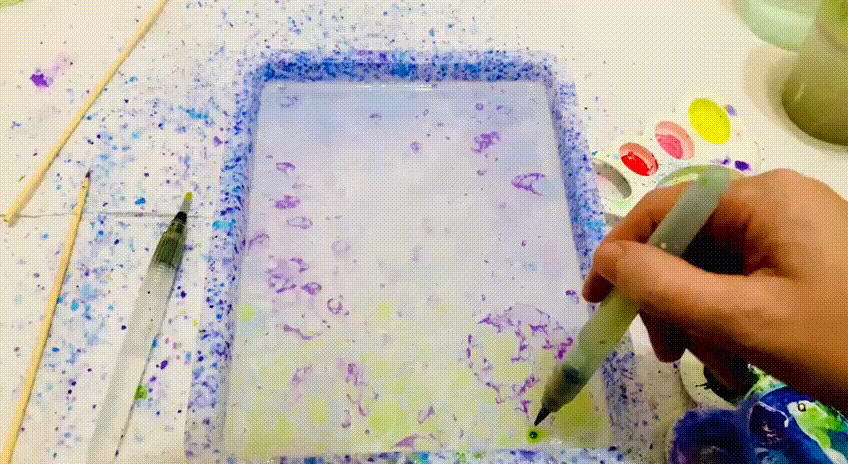 Мастер-класс по эбру рисованию ©Лариса Ошвинцева • miravis.school