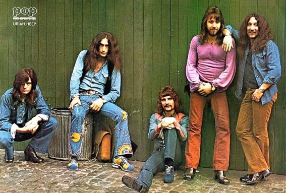 Uriah Heep в своем "золотом составе" 1972-1974 гг. - Гэри Тэйн, Кен Хенсли, Дэвид Байрон, Ли Керслейк и Мик Бокс