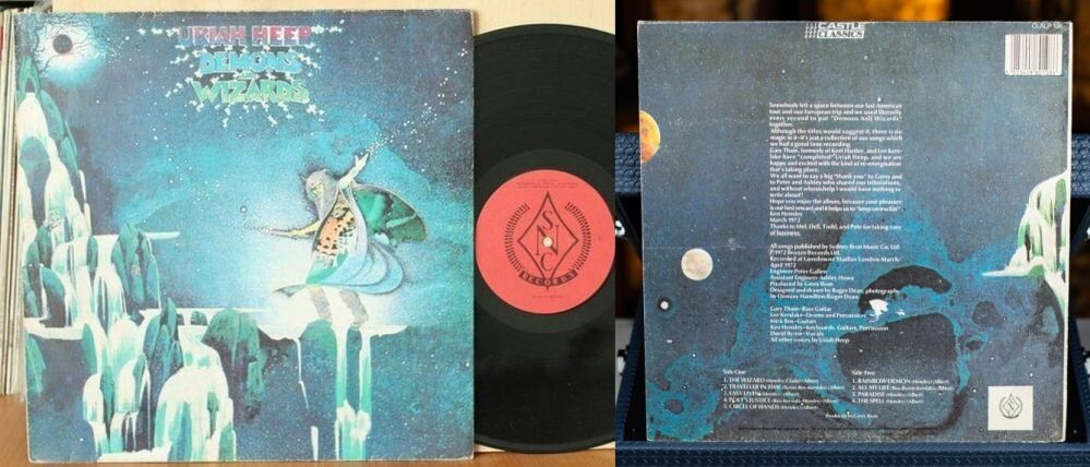 Российское издание альбома Uriah Heep "Demons and Wizards", выпуск 1992 г.