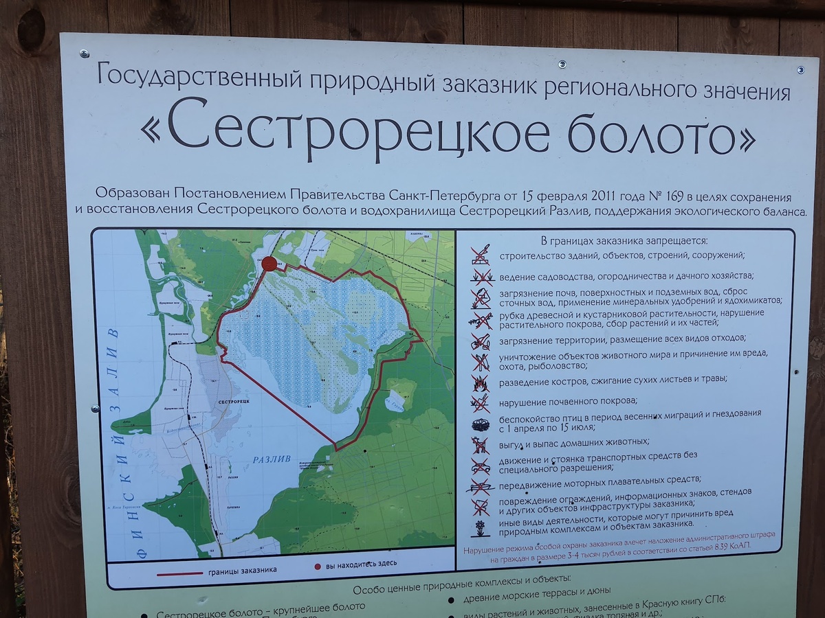 Информационная карта заказника "Сестрорецкое болото"