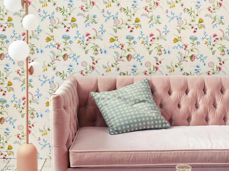 Обои флизелиновые (0.5*10м) Eijffinger, с мелкими цветами, 300120